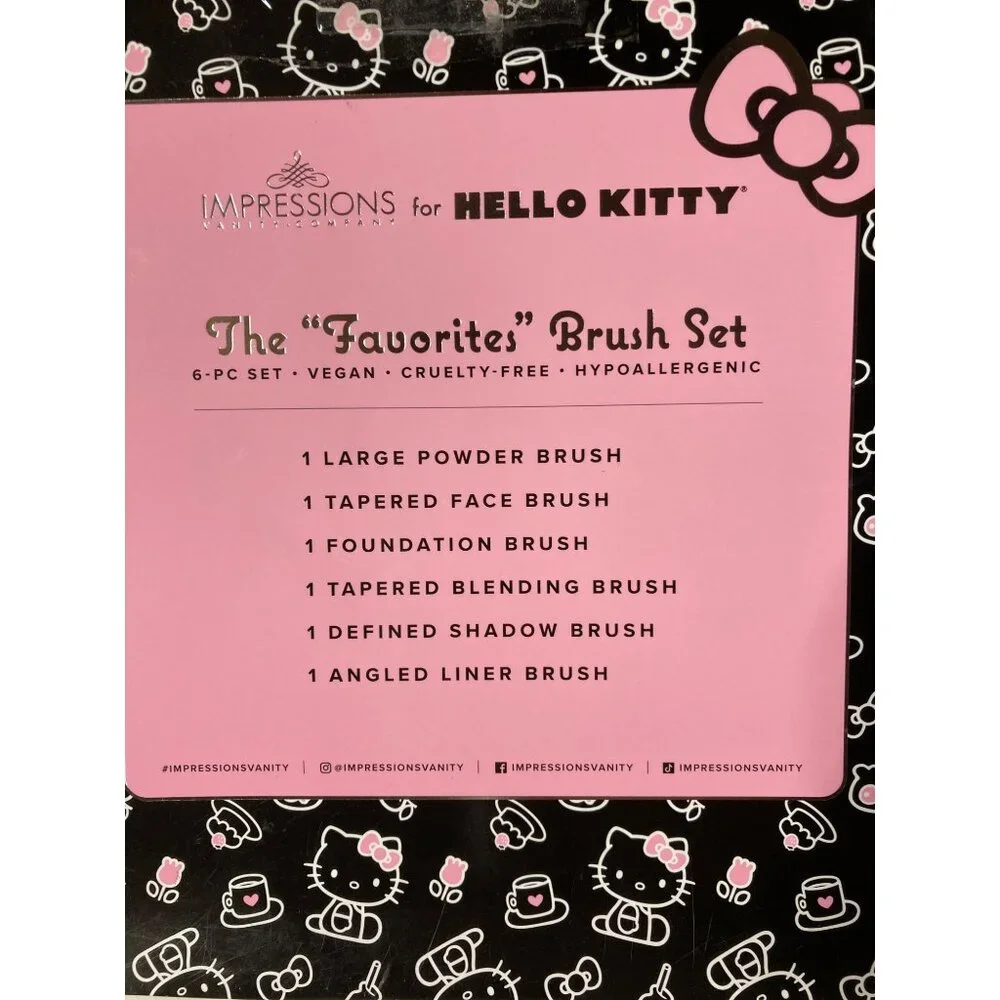 Limited Edition Hello Kitty Makeup Brush Set Lot 6 Sets New In Box